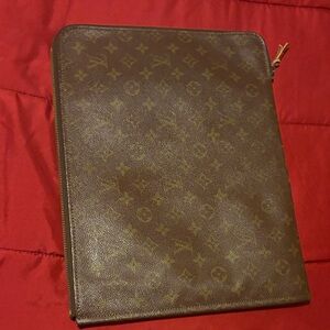 Vintage Louis Vuitton Brown Monogram Document/ Laptop / iPad holder